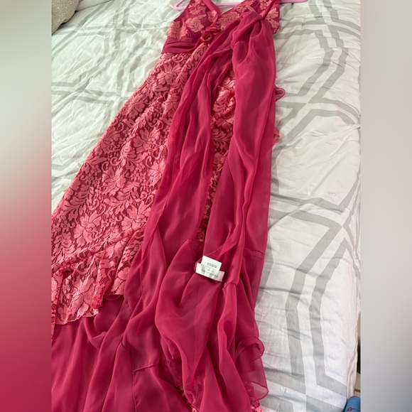 Pronovias Pink Lace Formal Dress. Size 8. - Picture 7 of 16